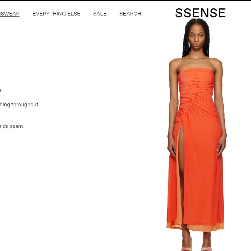 SIMON MILLER Orange Swizzle Maxi Dress